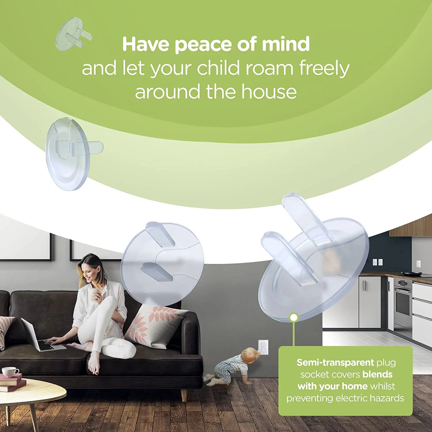 1/5/10 Uds cubiertas de salida, protectores de enchufe eléctrico seguros para niños de seguridad a prueba de bebés estándar americano - imagen 5
