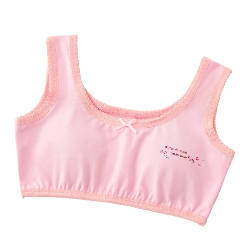 Sujetadores de entrenamiento para chicas adolescentes, sujetador elástico inalámbrico para pubertad, camisetas sin mangas deportivas de algodón, ropa interior, triangulación de envíos - imagen 4