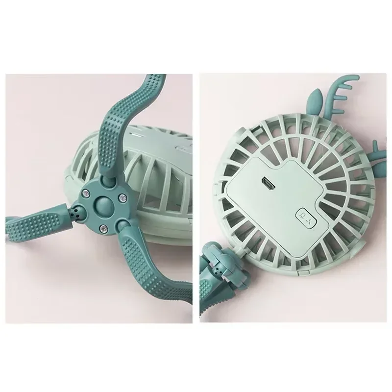 1 Uds nueva moda creativa cochecito Usb pulpo silencioso pequeño ventilador portátil Variable cochecito de bebé trípode escritorio Clip Fans - imagen 4