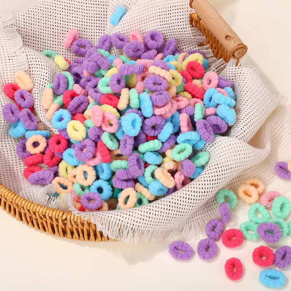 Lazos y gomas de pelo con flores para niña - Colores variados - imagen 4