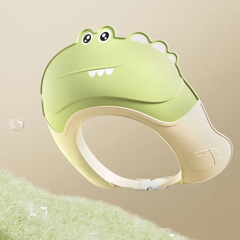 Gorro de champú para bebé, gorro de baño impermeable con bonitos dibujos para bebé, Protector de oídos para niños, artefacto de champú ajustable, gorro de ducha suave para recién nacido - imagen 4
