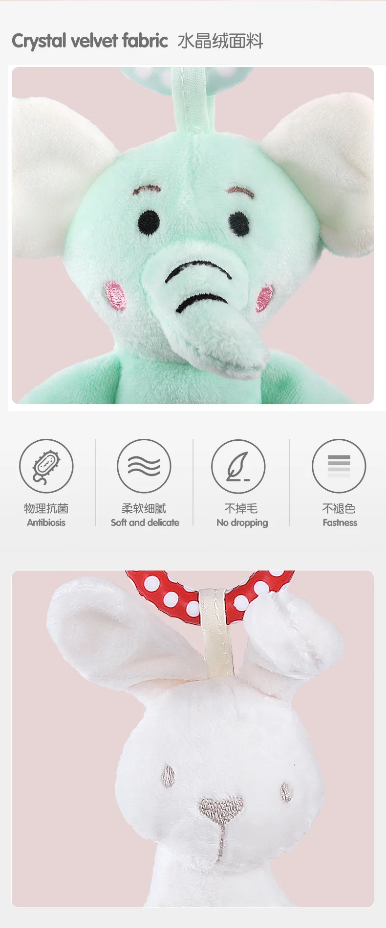 Sonajeros móviles - Conejo elefante