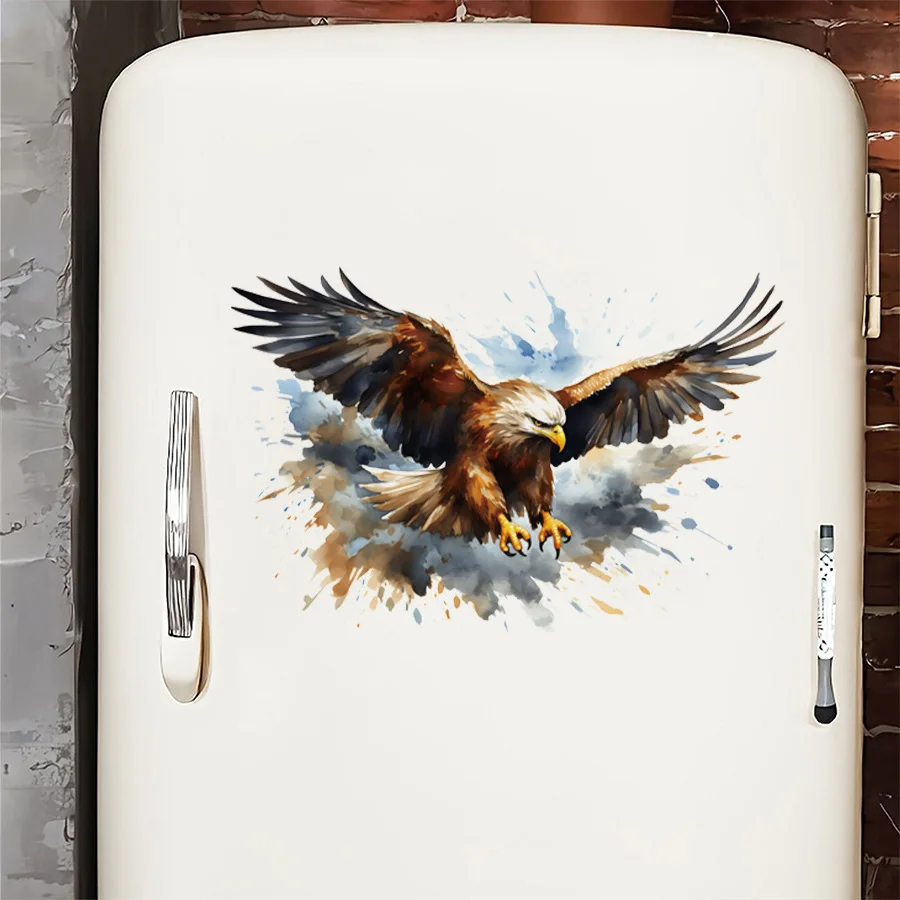 Pegatinas de pared autoadhesivas de águila de acuarela para puertas de dormitorio, refrigeradores, entradas, pegatinas decorativas para pared - imagen 2