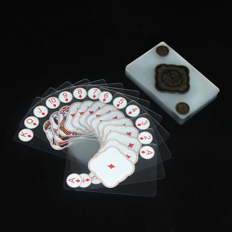 Playing Cards Transparent Plastic Frosted Poker White Frosted Waterproof PVC Playing Cards Unique Cards Indoor Party Game - imagen 3