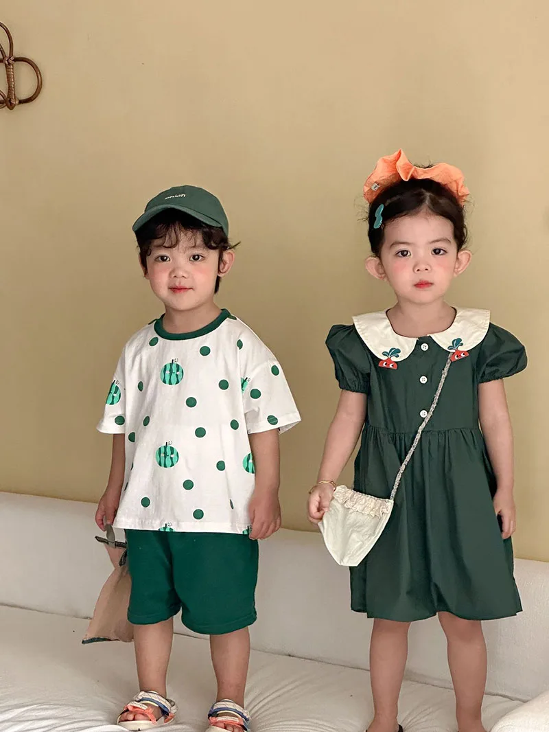 Vestido de verano para niñas – Mangas abullonadas y bloques de color - imagen 5