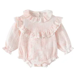 Mono bebé niña manga larga de algodón con estampado - Estilo príncipe