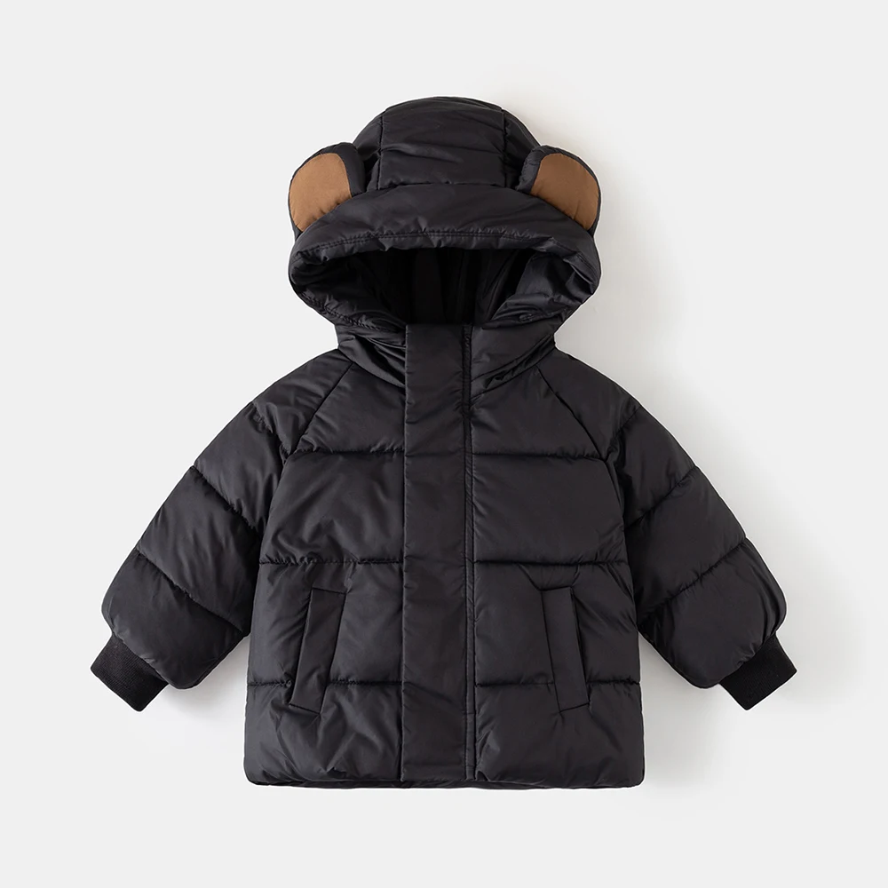 MILANCEL 2-7 Y ropa para niños Sudadera con capucha Parkas con orejas chaqueta gruesa para niños moda para chicas abrigo cálido ropa de abrigo para niños - imagen 5