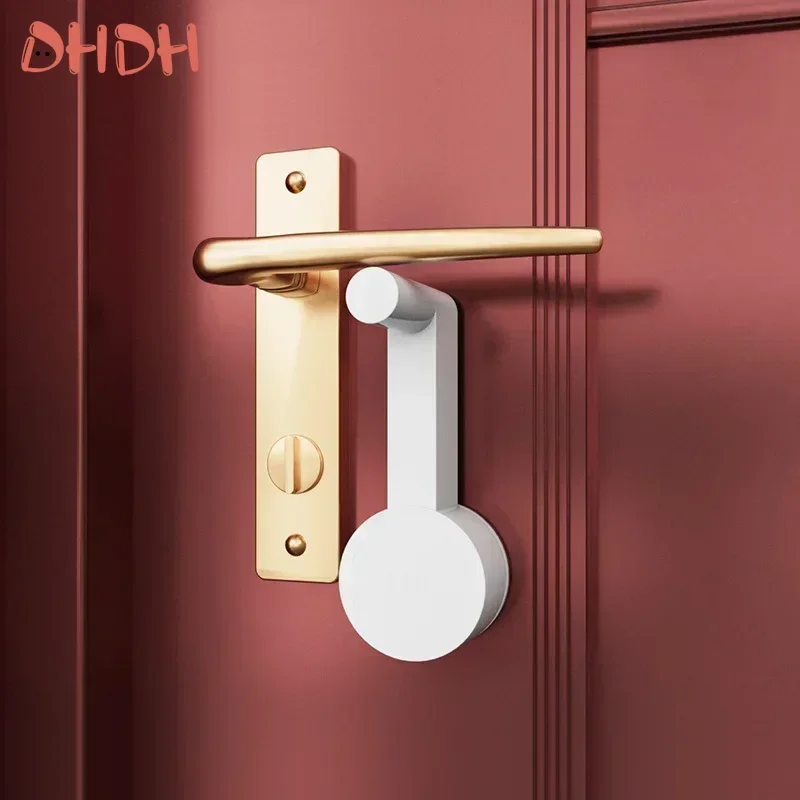 Cerradura de manija de puerta de seguridad para niños, cerraduras para bebés, cerradura de manija antiapertura fácil de instalar, dispositivo de protección para niños para puerta de habitación de mascotas - imagen 2