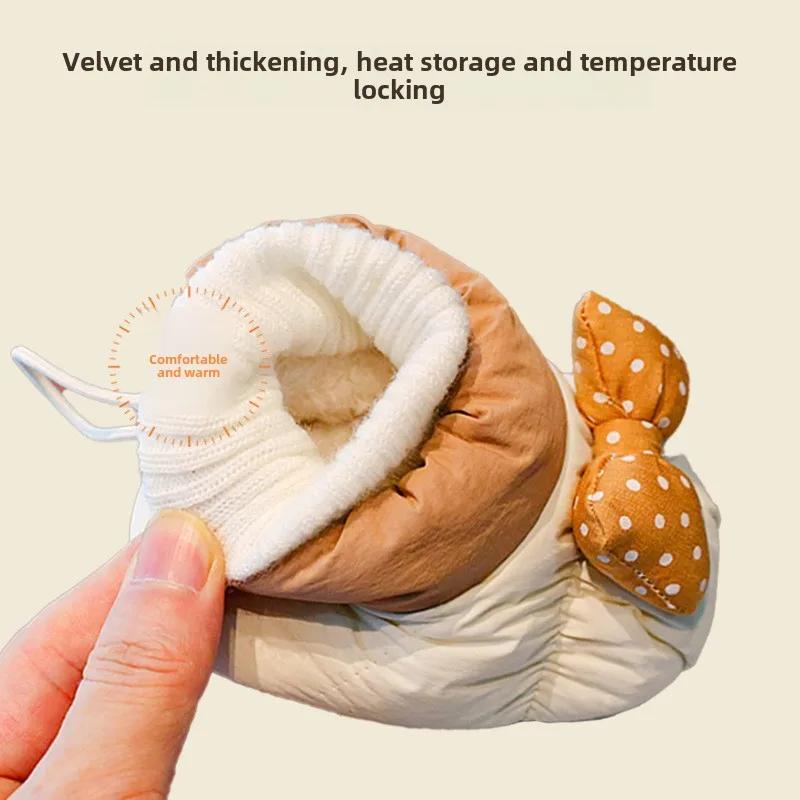 Zapatos gruesos de invierno para bebé, zapatos antideslizantes de suela blanda para niños pequeños de 0 a 1 año, accesorios para primeros pasos para niños y niñas recién nacidos - imagen 3