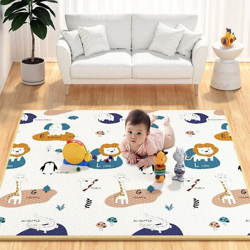 Alfombra de juegos para bebés de gran tamaño, 200x180cm, juguetes para niños, alfombra de seguridad, tapete para desenvolver, alfombrilla para gatear para habitación de bebé, alfombra plegable