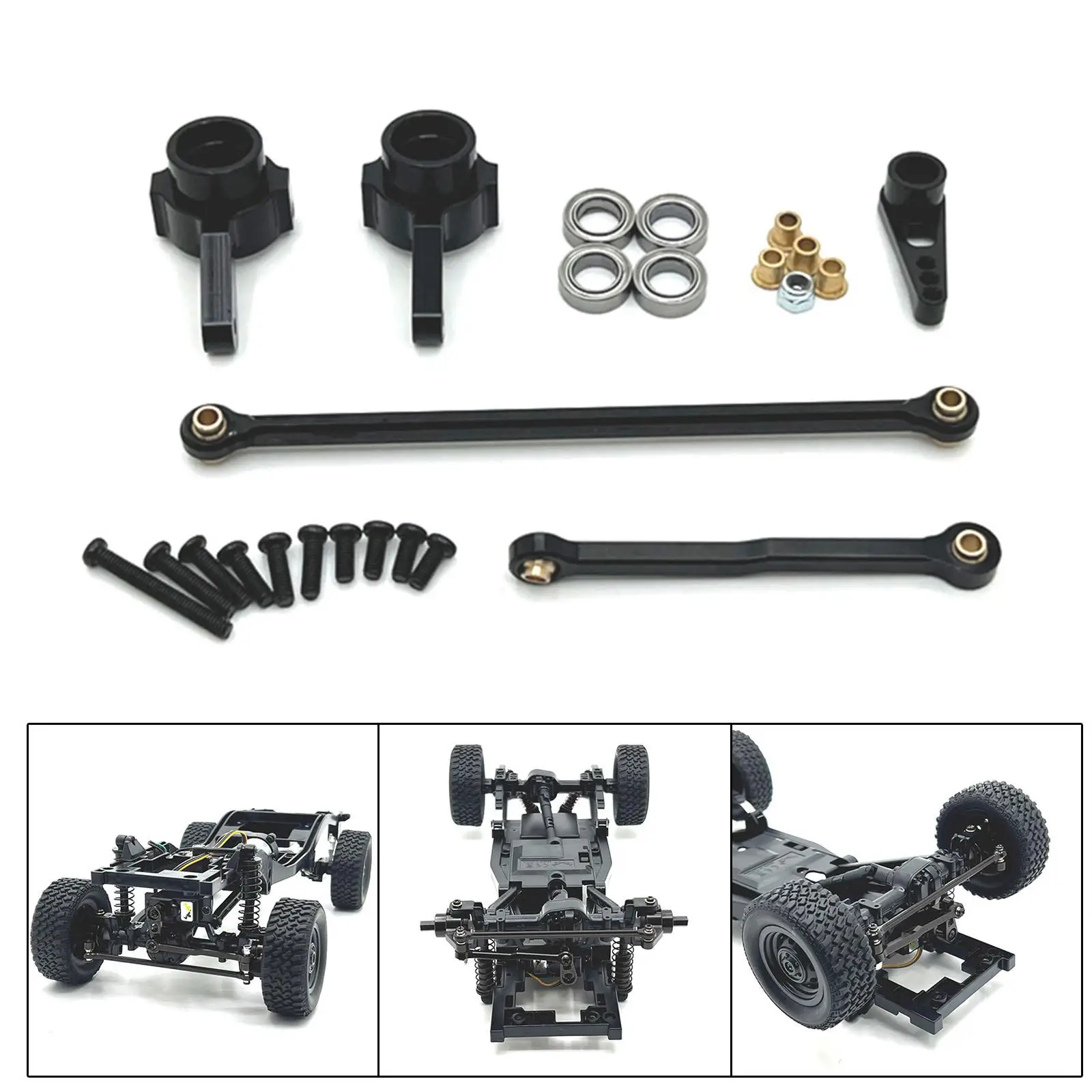 RC Vehicle Steering Link Rod Kit for MN82 D91 LC79 D90 1:12 Scale