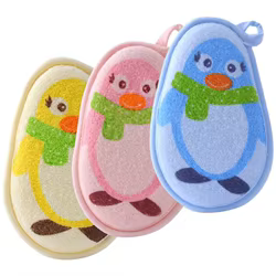 Depuradores de baño para bebé, toallas exfoliantes de cuerpo suave con dibujos animados, herramientas de ducha portátiles, suministros de baño infantil, 3 uds.