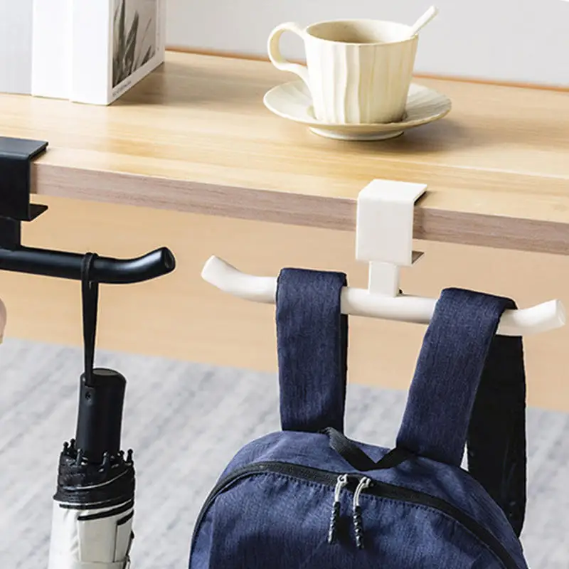 Nuevo bolso con gancho portátil con borde de escritorio ajustable, bolsa colgante lateral para escritorio de estudiante, soportes de bolso extraíbles, gancho de mesa multifuncional