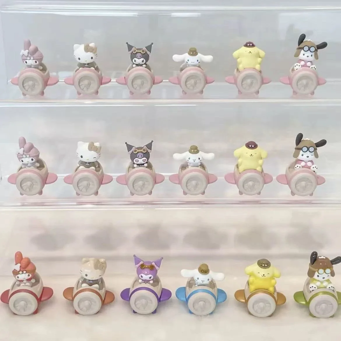 Sanrio personajes Steam Age apilamiento serie caja ciega juguetes de regalo Hello Kitty Kuromi Cinnamoroll bolsa sorpresa regalo decoración de mesa - imagen 4