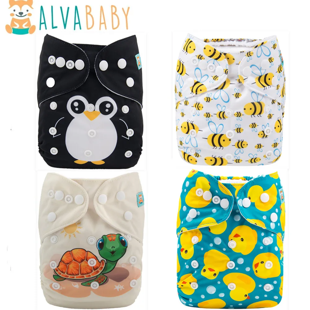 Pañal reutilizable bebé con inserto de microfibra ALVABABY - imagen 5