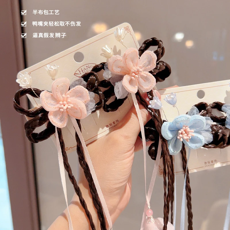Pinzas de pelo para bebé con lazos y flores - imagen 4