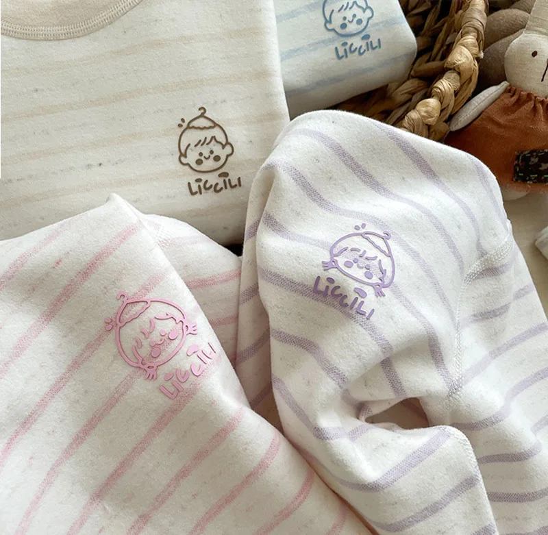 MILANCEL Pijama de algodón a rayas para niños y niñas - imagen 3