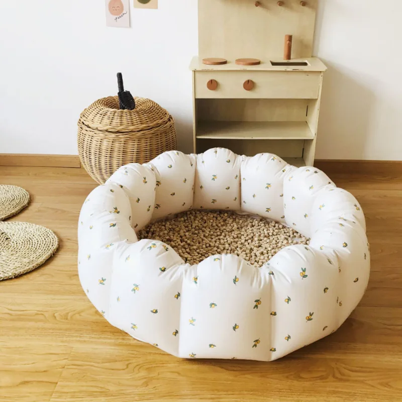 Bañera inflable bebé plegable forma pétalo portátil - imagen 3