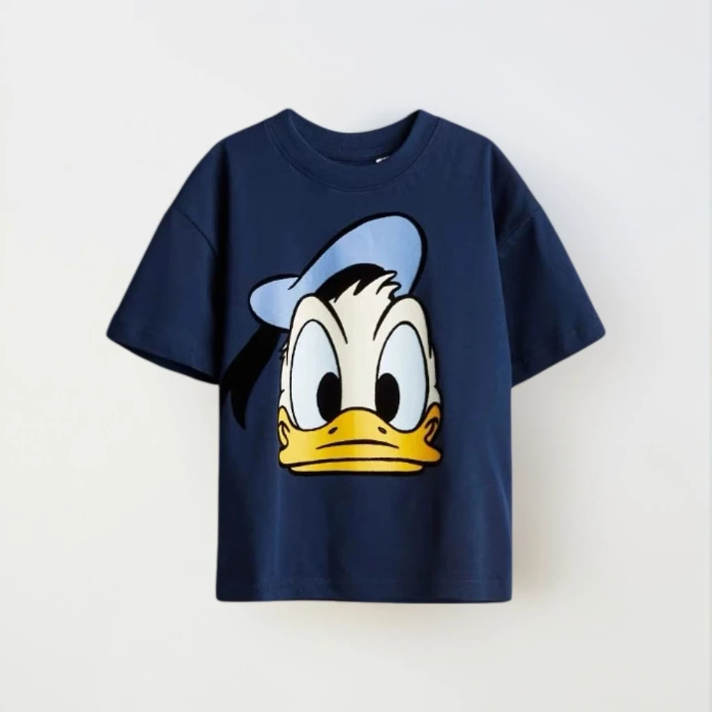 Ropa de verano 2026, camiseta de Mickey Mouse, camisa de fondo negra, nuevo diseño de Disney, camisetas deportivas informales bonitas para bebés y niñas - imagen 4