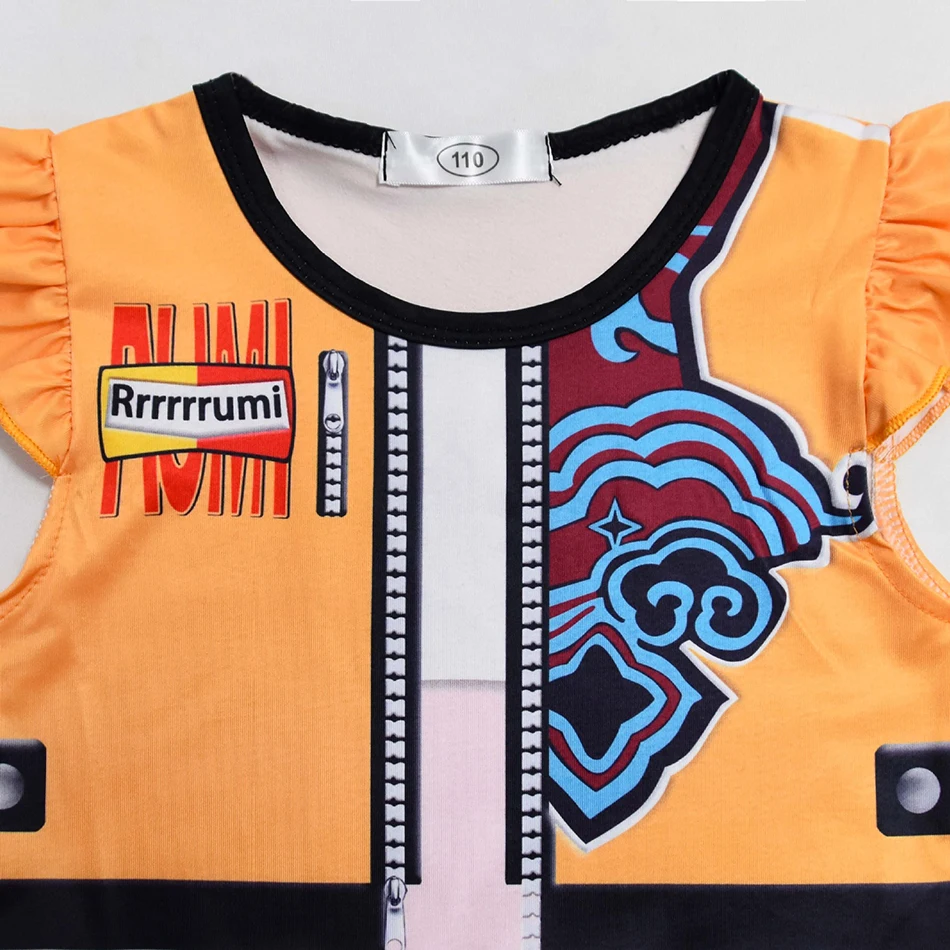 Vestido de verano para niñas k-pop Hunter estampado 3D manga aleteo disfraz de princesa niños vestido veraniego informal de dibujos animados regalo de cumpleaños para niños - imagen 5