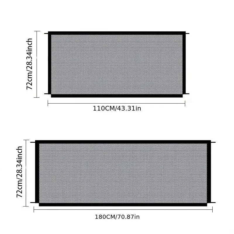 PANGDUBE Barrera de seguridad plegable para bebé con malla - imagen 5