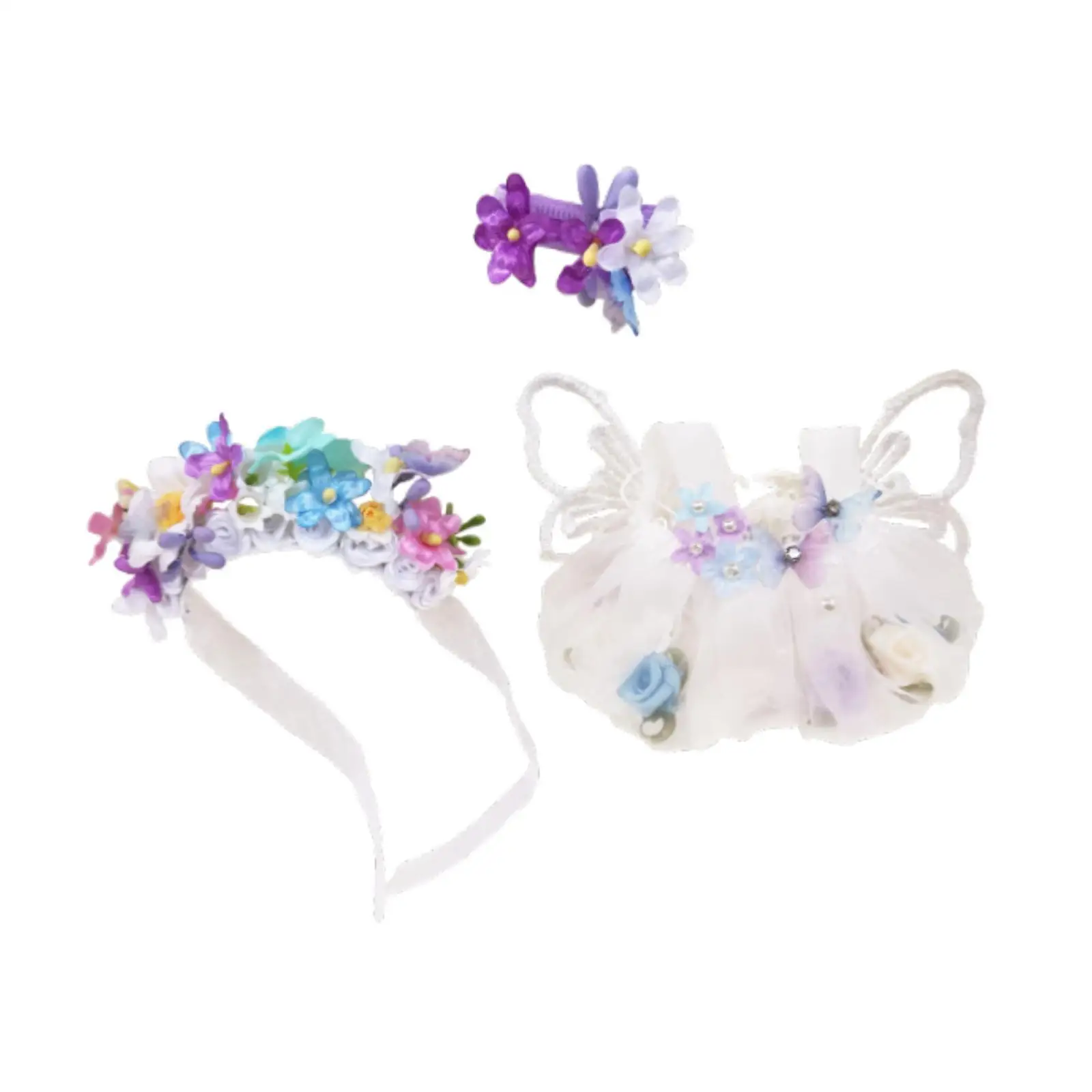 Set of 3 Doll Outfits with Floral Hairpin for 15-17cm Dolls, Gift Suggestions