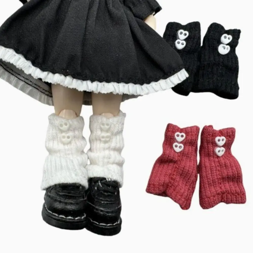 Ropa de princesa, calcetines tejidos de 5 colores, tubos de calcetines apilables, Mini ropa, calcetines apilables para muñecas OB11 1/11