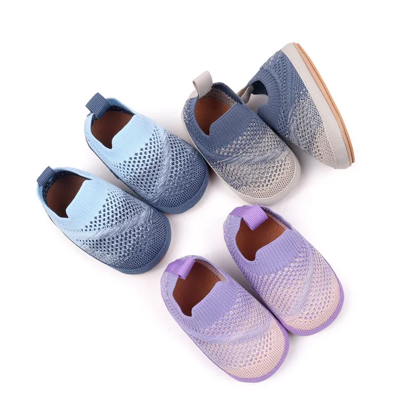 Zapatos de bebé, zapatillas de fondo suave, antideslizantes, transpirables, calcetines de suelo para cuna infantil con suela de goma para niños, niñas y niños, zapatos de malla