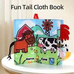 Libro de tela arrugada de granja para niños - educativo y lavable