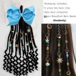 Extensiones de pelo trenzado para niños con cuentas – Peinado protector