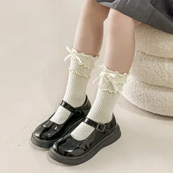 Calcetines de encaje con volantes estilo princesas para niña