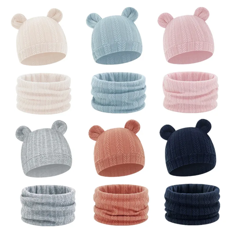 Gorro con orejas de oso de algodón suave para bebé - imagen 5