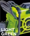 light green chainsaw