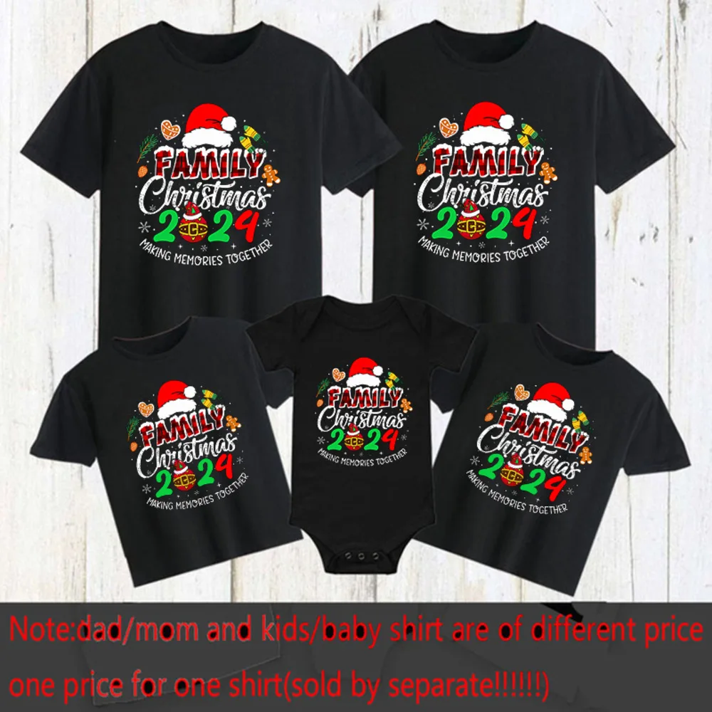 Camisetas con estampado de Navidad para toda la familia, playera a juego, ropa de fiesta familiar, regalo de Navidad, 2024 - imagen 3