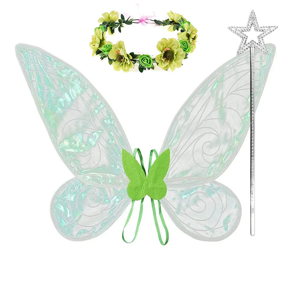 Alas de hadas para niñas, Cosplay de princesa, ala de mariposa, accesorios de disfraz para niños, regalos de fiesta de cumpleaños y Halloween, accesorios para niños