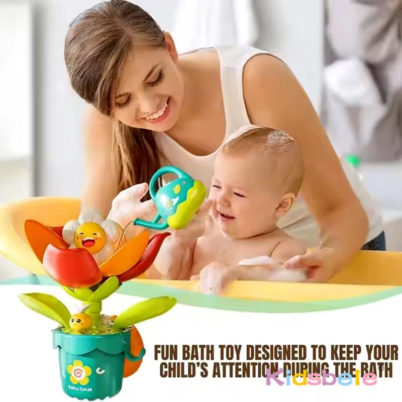 Juguete de baño para bebé – Flor pulverizadora con ventosa - imagen 2