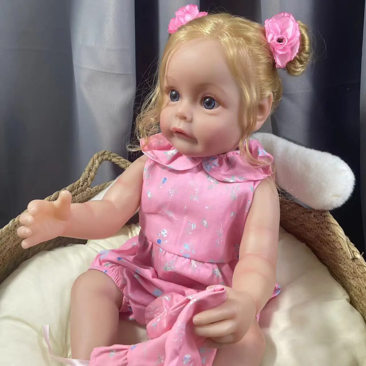 Muñeca Reborn realista de 55CM, muñeco de vinilo completo, lavable, cuerpo, chica bonita, juguete realista para niños pequeños, regalos - imagen 5