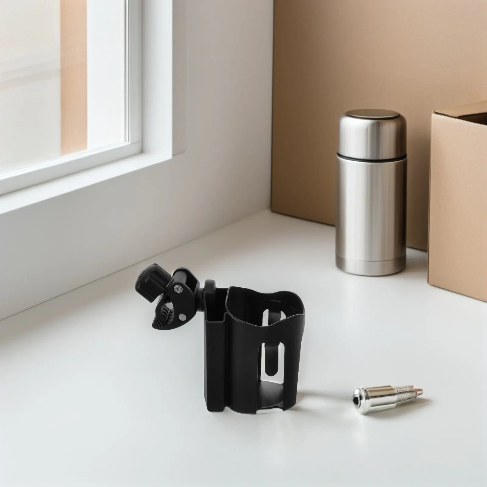 Portavasos ajustable para silla de ruedas con soporte móvil - imagen 2