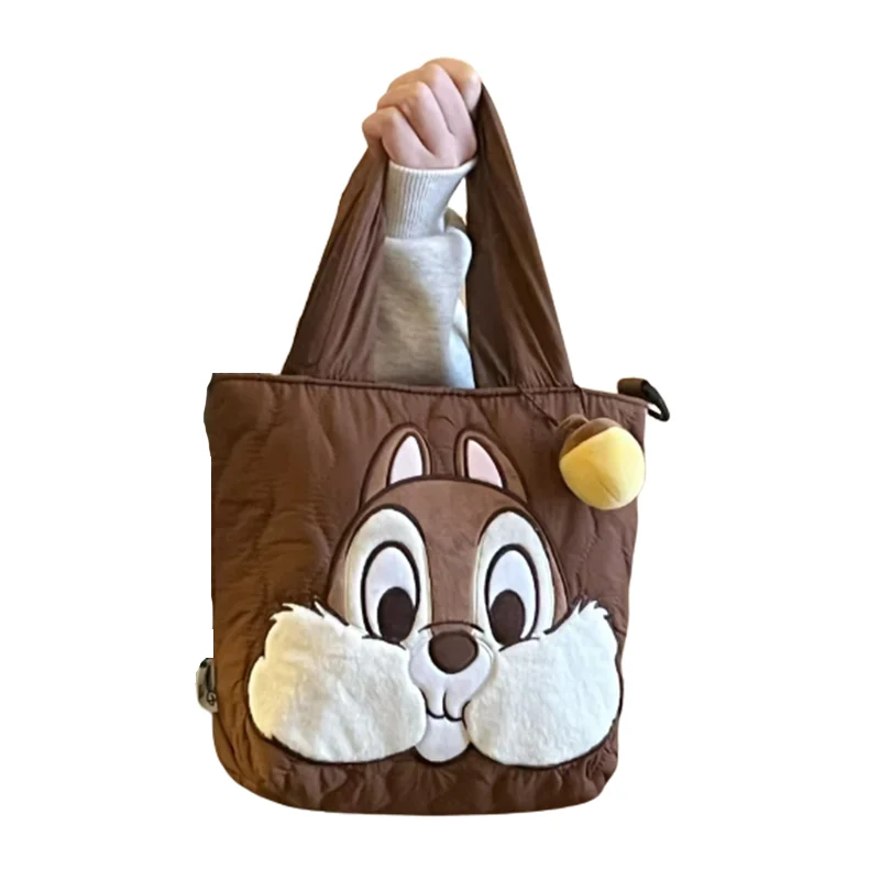 Disney-Bolso de mano de gran capacidad de Anime Chip & Dale, bolso de hombro de viaje para estudiantes universitarios, bolso cruzado de dibujos animados, regalo para niñas, Invierno - imagen 4