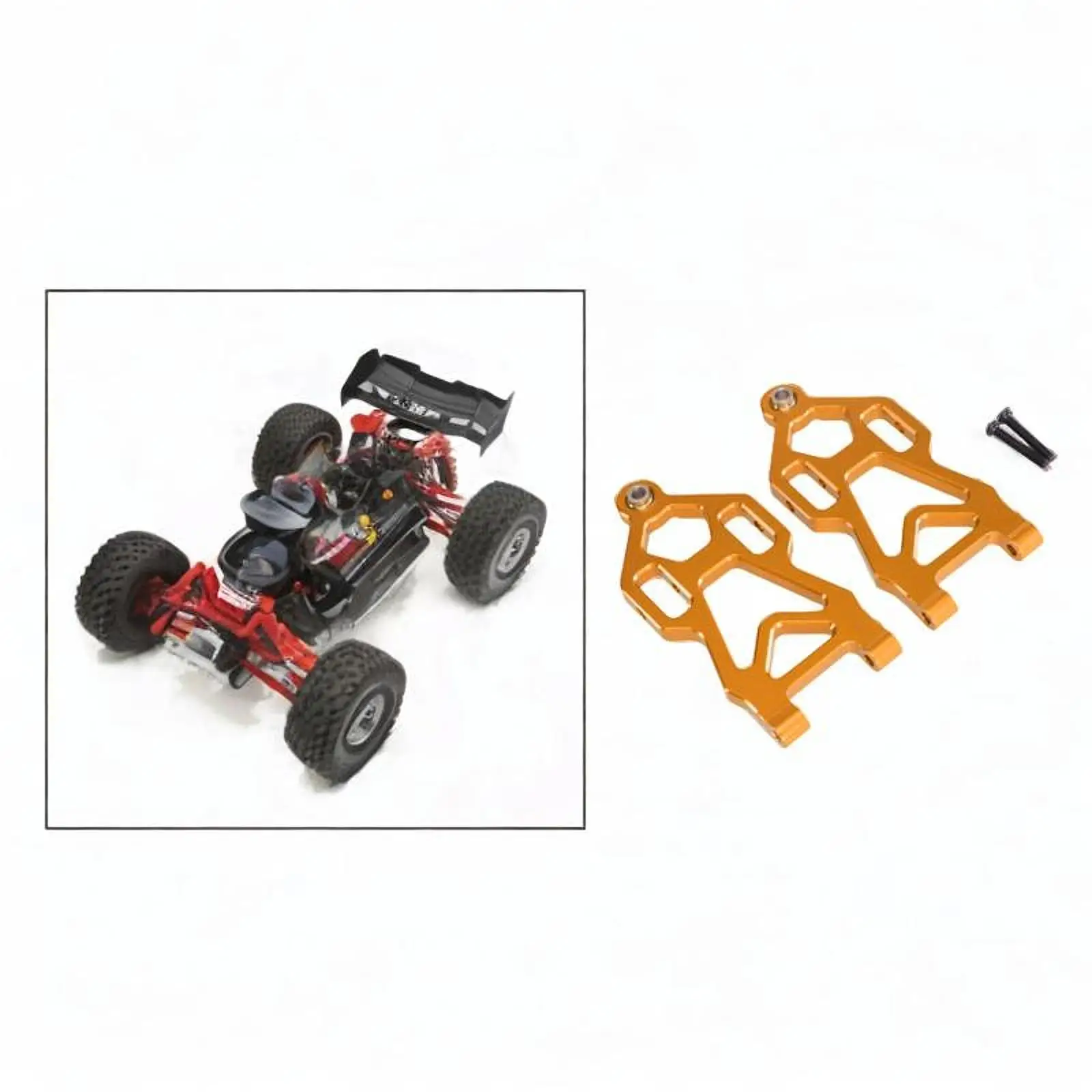 Front Lower Arms Aluminum Alloy Suspensions Arms Replacement 1/16 RC Accessories Strong Sturdy for Suchiyu 16102 16104 16101