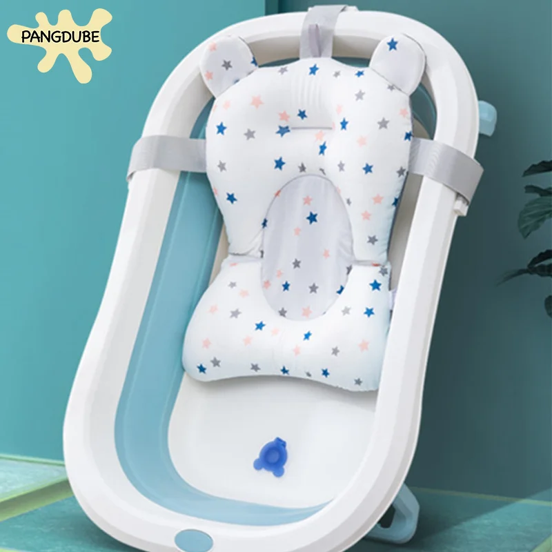 PANGDUBE-almohadilla para bañera de bebé, asiento de soporte para baño Ajustable, cojín de baño para recién nacido, asiento flotante para bañera de bebé de 0 a 1 año para ducha