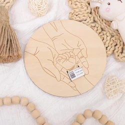 Soporte para pulsera de Hospital para recién nacido, tablero de anuncio de nacimiento de bebé, letrero de madera de Hello World, recuerdo de hito de llegada para padres