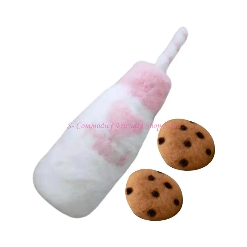 85AE DIY botella leche fieltro lana para bebé + decoraciones galletas accesorios fotografía recién nacido para - imagen 2