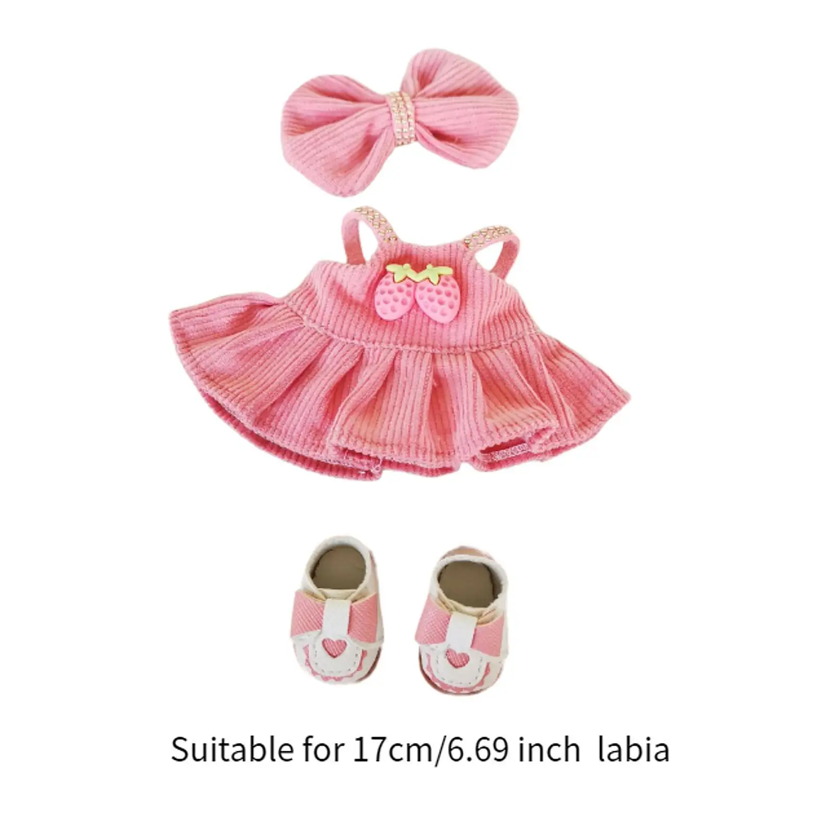 Doll Clothes Set Fashion Dolls Dress Suit Costume Accessory Shoes for 17cm Dolls Dress up Thanksgiving Gifts Birthday Gifts