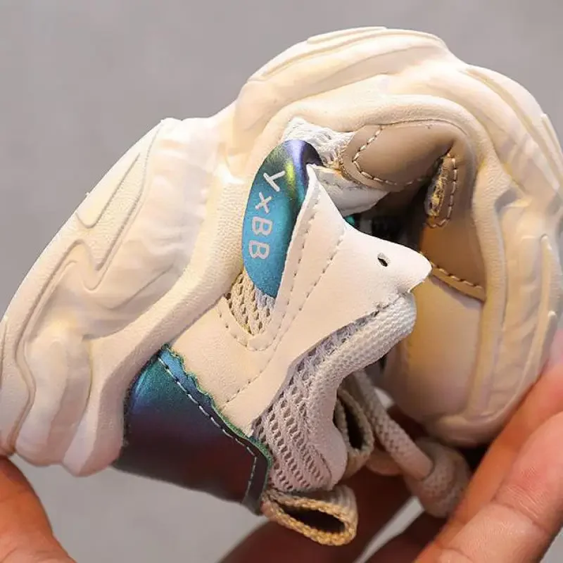 Zapatos de bebé para niños y niñas, zapatillas deportivas informales antideslizantes de malla transpirable para niños pequeños, Tenis - imagen 5