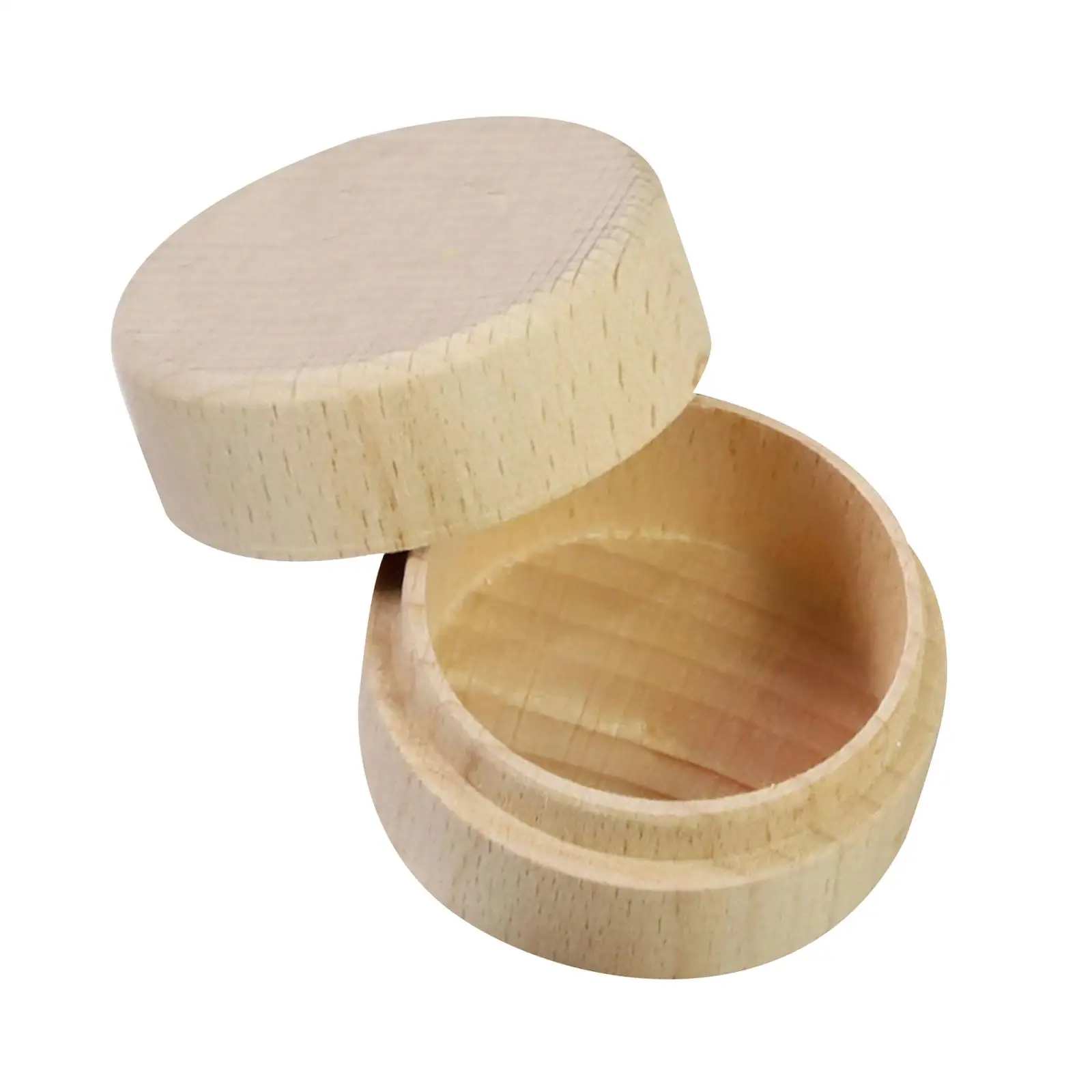 Wood Storage Container Case, Cute Baby Tooth Keepsake Storage Box Mini Round Wooden Box for Kids Baby Shower Wood Storage Container Case, Cute Baby Tooth Keepsake Storage Box Mini Round Wooden Box for Kids Baby Shower