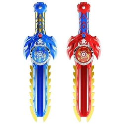 Lanzador de espada creativo para chico, juguete giratorio Led con manivela manual, juguetes giratorios luminosos de Color para niños y niñas, regalos