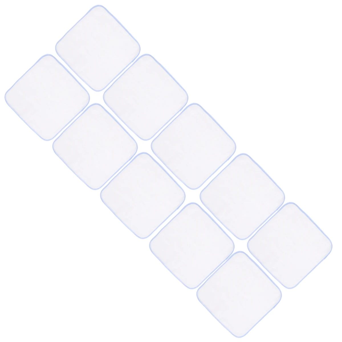 10 Uds. Toalla de alimentación de bebé gasa de doble capa tamaño grande cuello curvo paño de algodón para eructar toalla de lactancia de absorción rápida azul