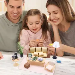 Conjunto de muebles para casa de muñecas - Miniatura realista