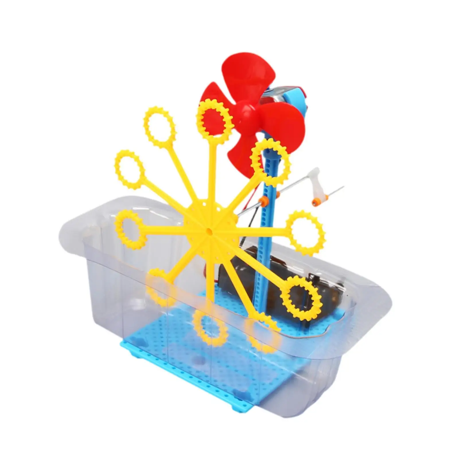 Hand Crank Bubble Maker Physical Scientific Experiment Kits for Age 6+ Kids